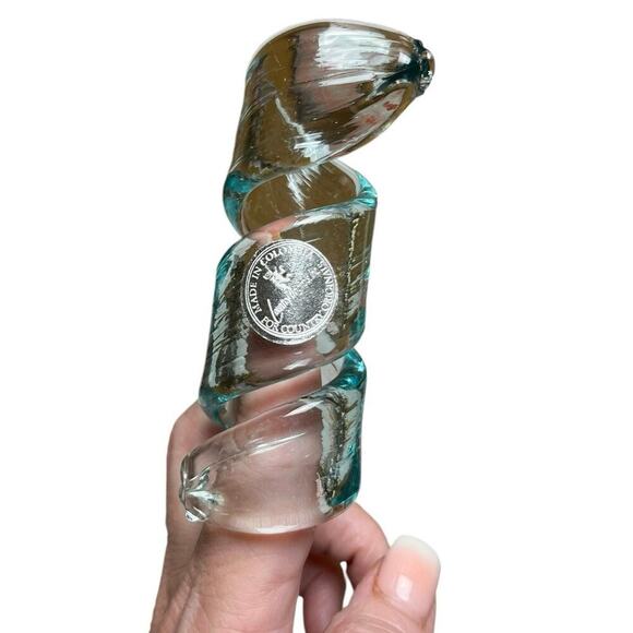 Country Glass Napkin Rings Made in Colombia 6 rings - Picture 3 of 6